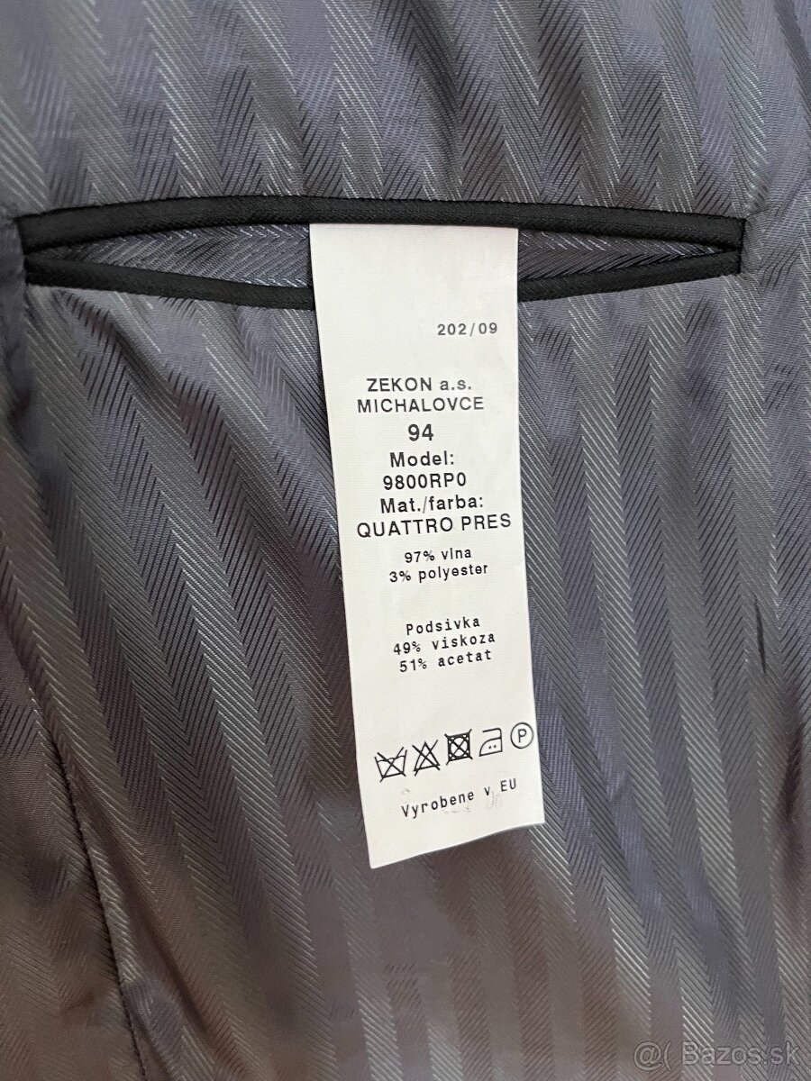 Čierny oblek Zekon - 4