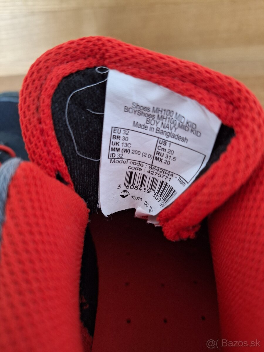 Decathlon turistické topánky č.32 - 4