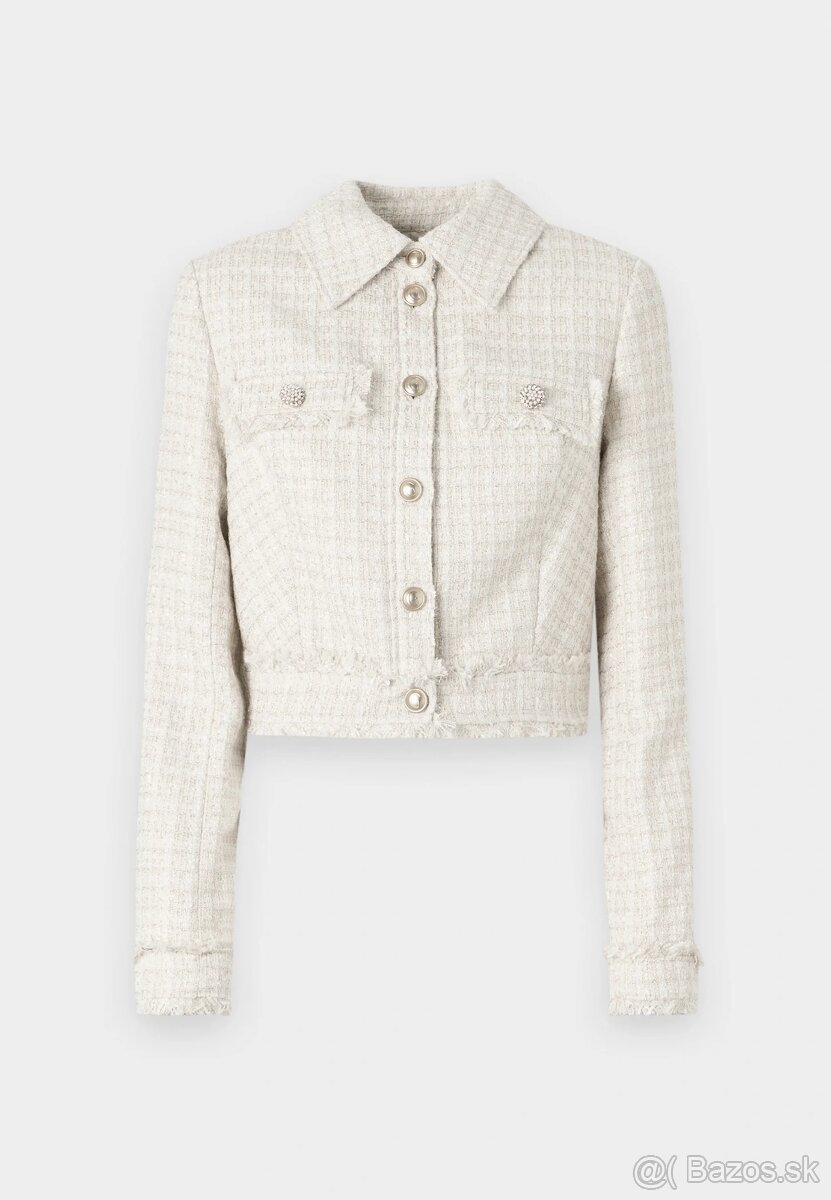 Kostým Guess, sako+sukňa krémový - 4