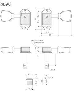 Gotoh SD90MG-T-SL Nickel Ladiaca mechanika pre gitaru . - 4