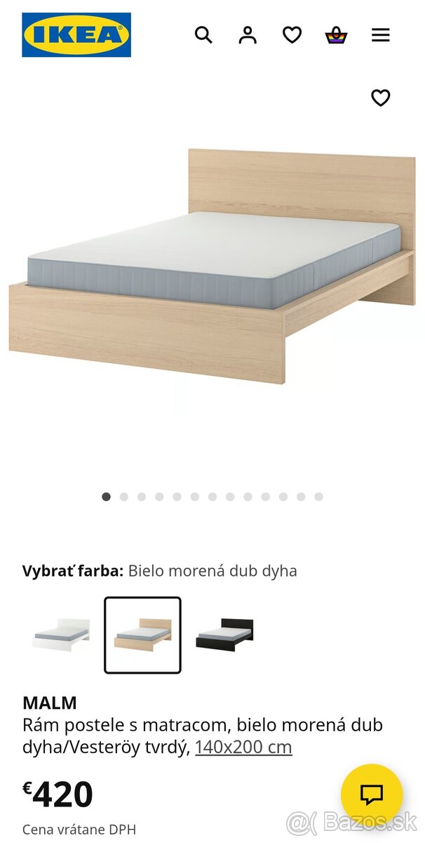 Posteľ Ikea Malm 140x200cm - 4