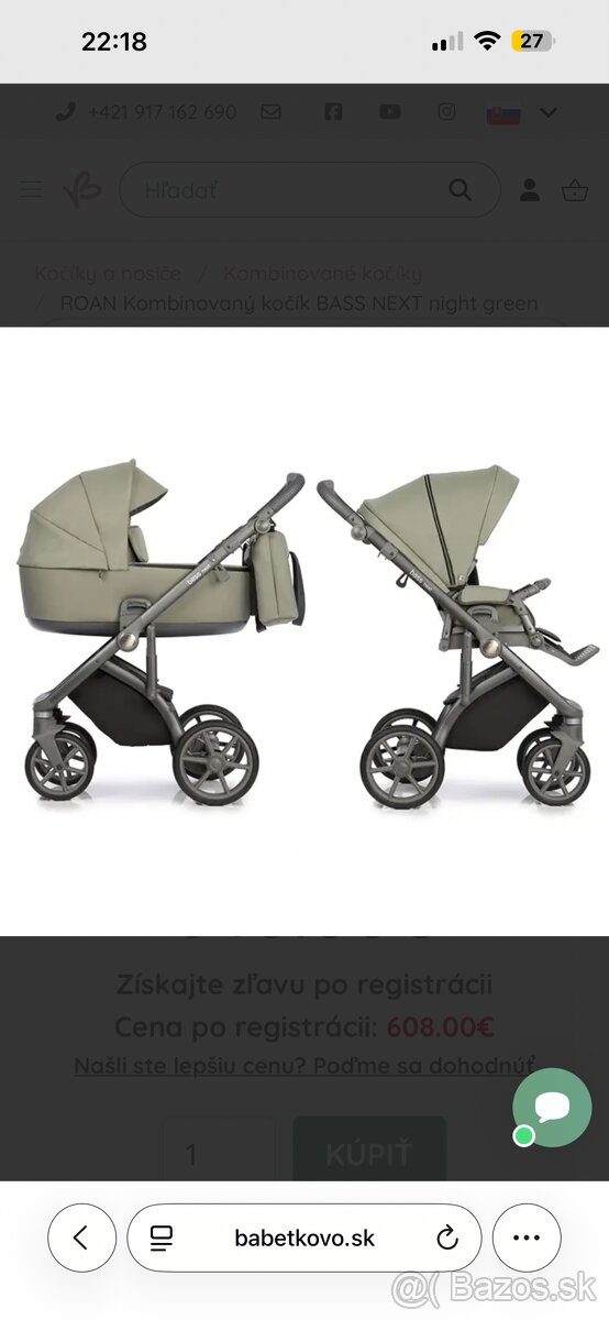 Kočiar ROAN 2in1 green - 4