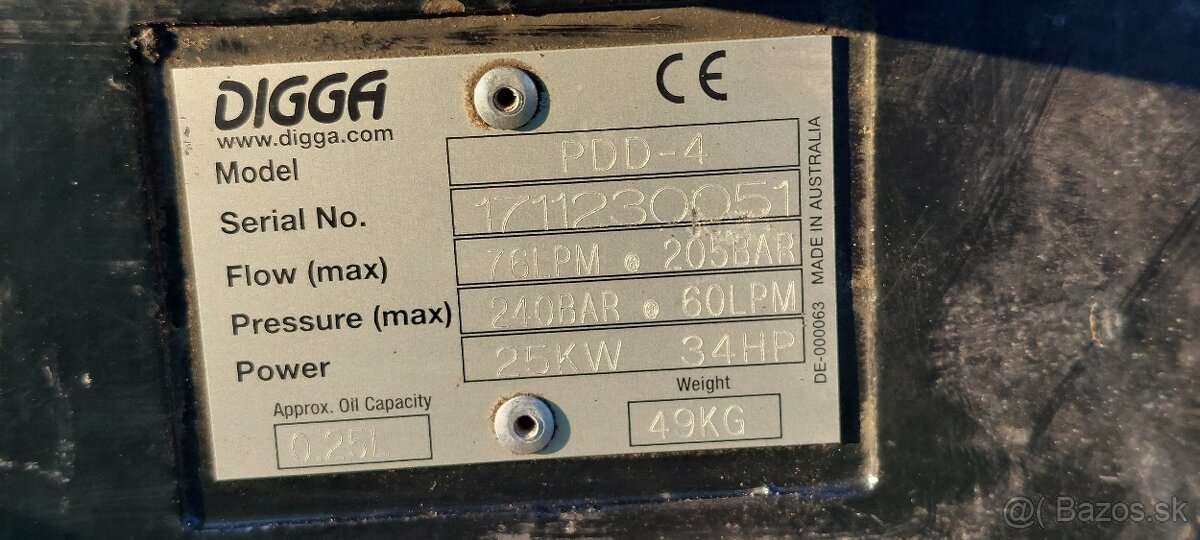 Vŕtacie zariadenie DIGGA PDD ku minibagru - 4