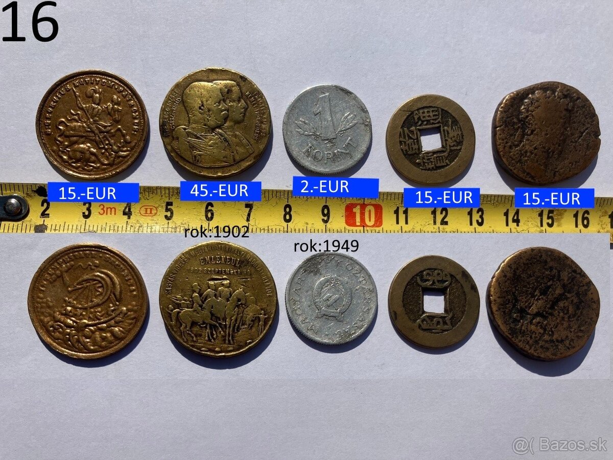 Plaketa a mince staré 1600 - 1700 - 1800 - 4