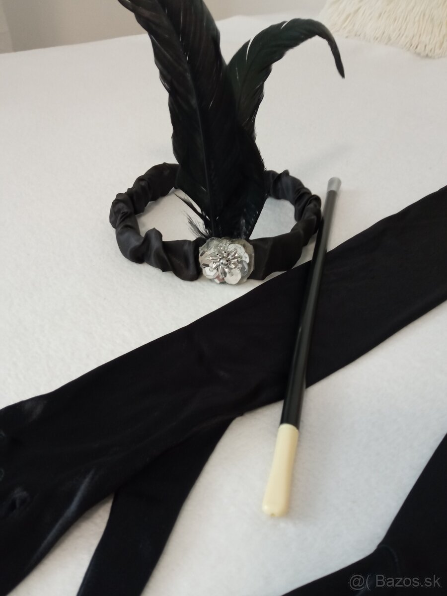 Rukavice, čelenka, držiak na cigaretu GREAT GATSBY - 4