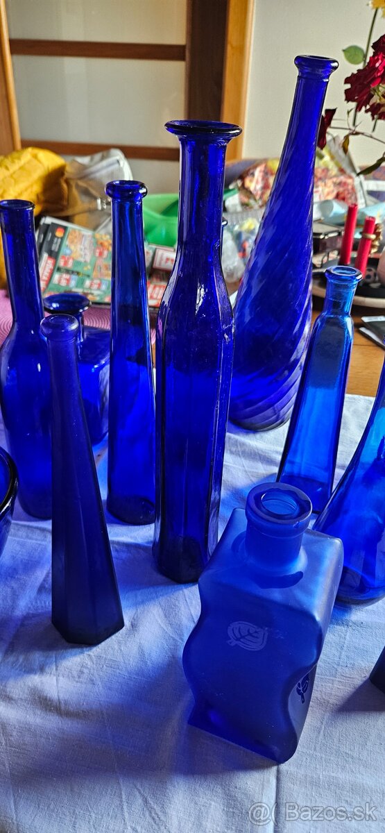 Modre dekoracne flase - 4