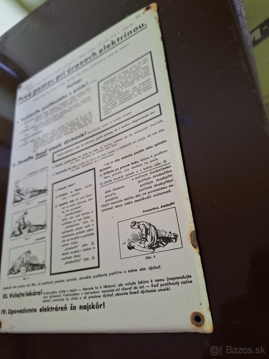 Smaltovaná tabula prvá pomoc - 4