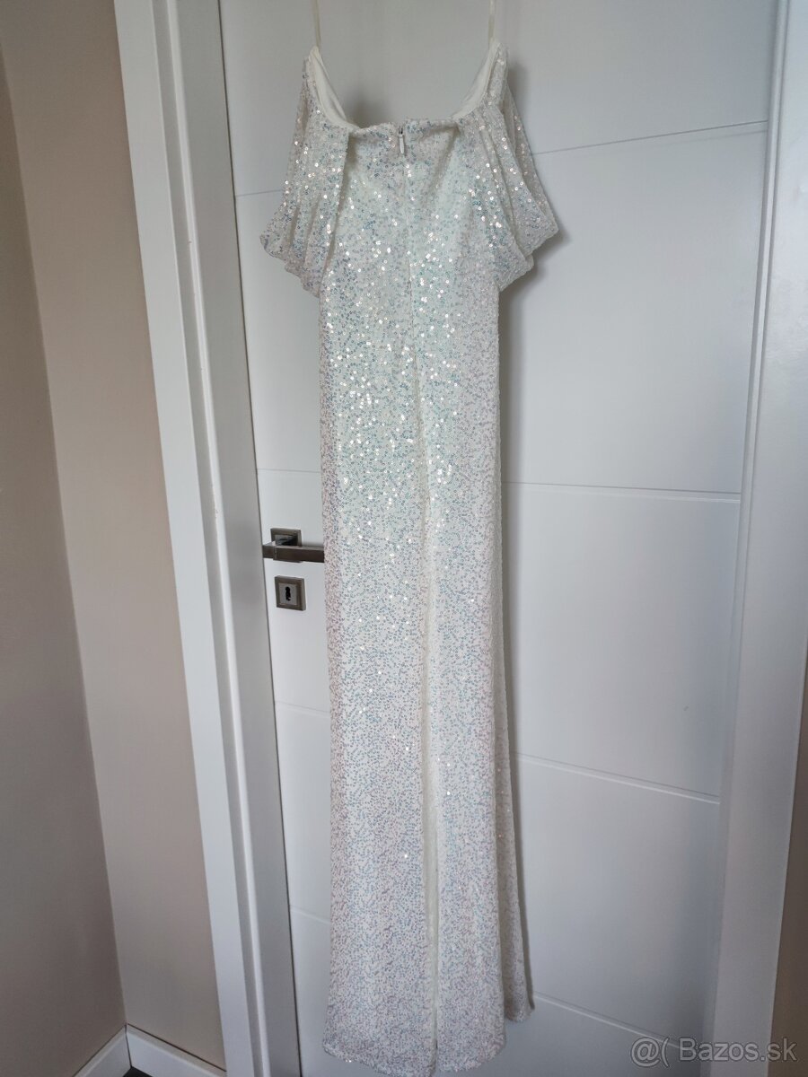 Biele spoločenské / popolnočné šaty - 4