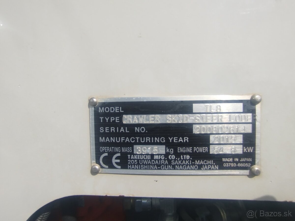Predám takeuchi tl8 - 4