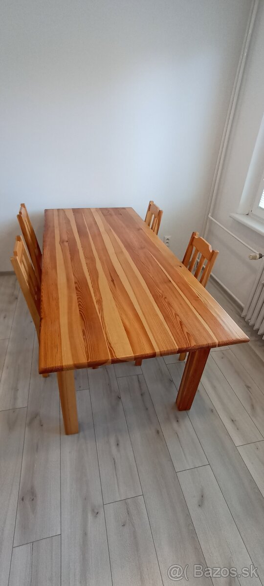 Stôl a stoličky borovica - 4