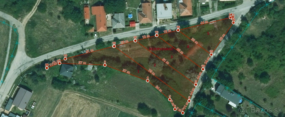 POZEMOK č. 5, 626 m2, Stavebné povolenie, Súlovce ,okr. TO - 4
