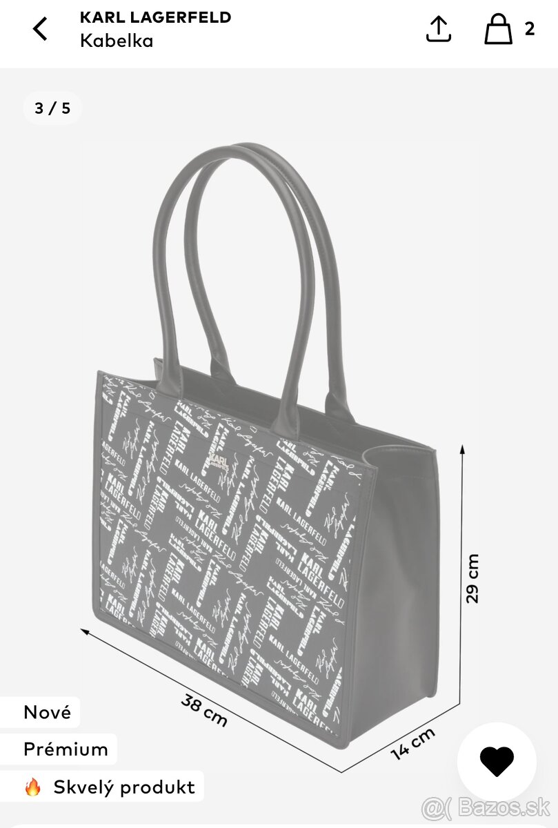 Kabelka originál Karl Lagerfeld s visačkou - 4