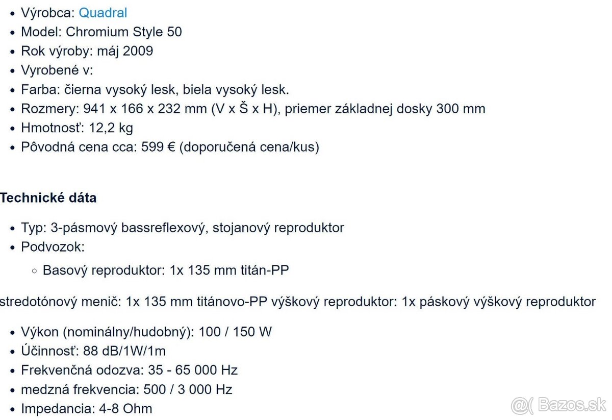 Quadral Chromium Style 50 / AKCIA - 4
