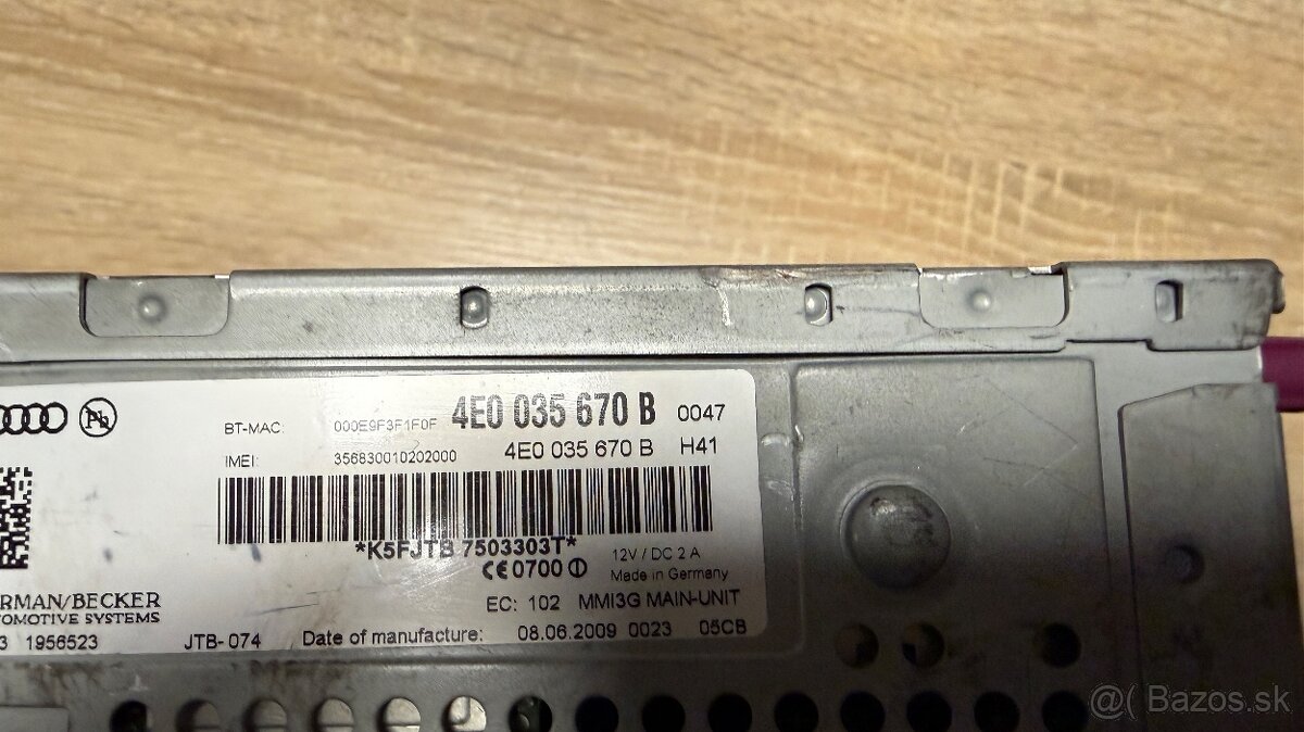 Audi a6c6 navigácia, CD changer, rádio tuner - 4