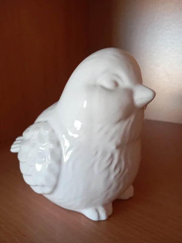 Veľký keramický vtáčik, aj ako pokladnička 16x12x10 cm - 4