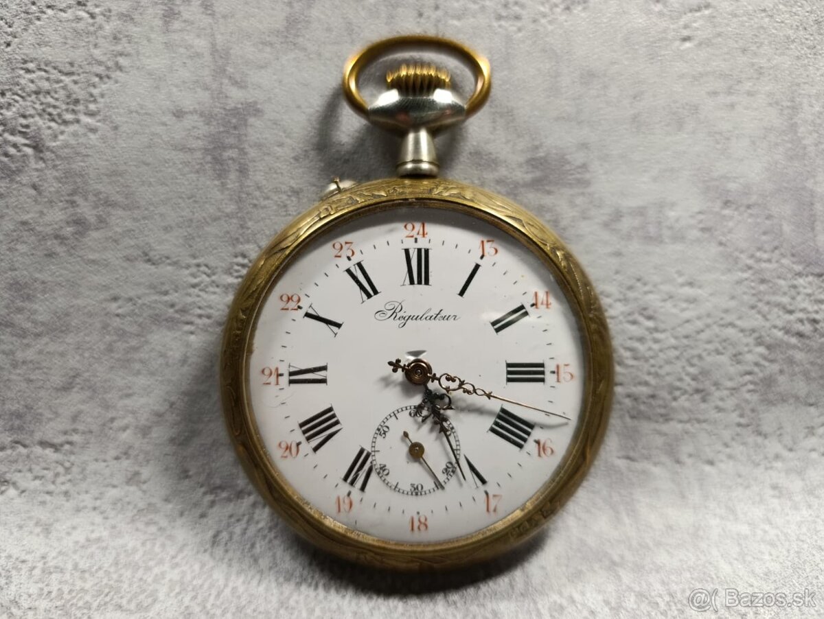 Obrovské kapesní hodinky Régulatéur, 67mm, 192g - 4