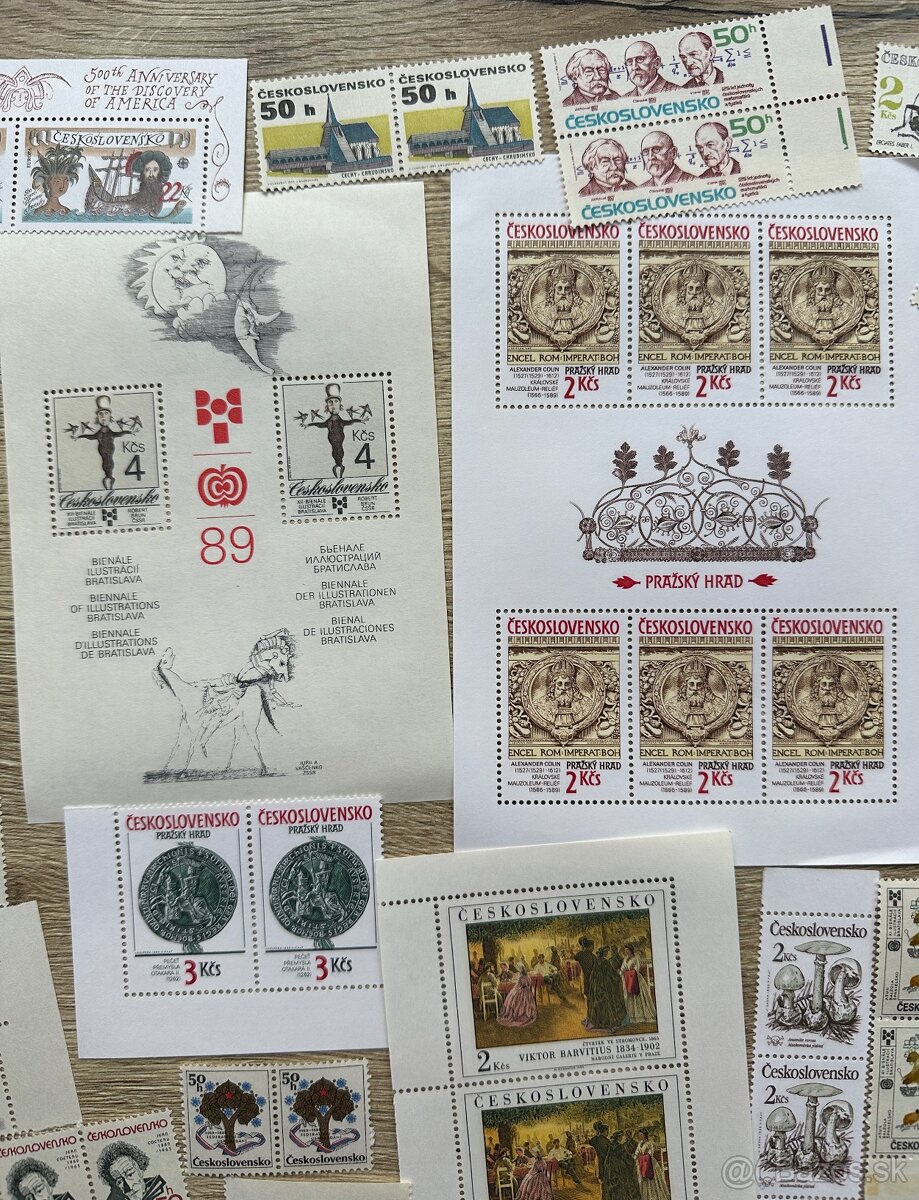 Známky ČSSR aršíky bloky páry c.12 - 4