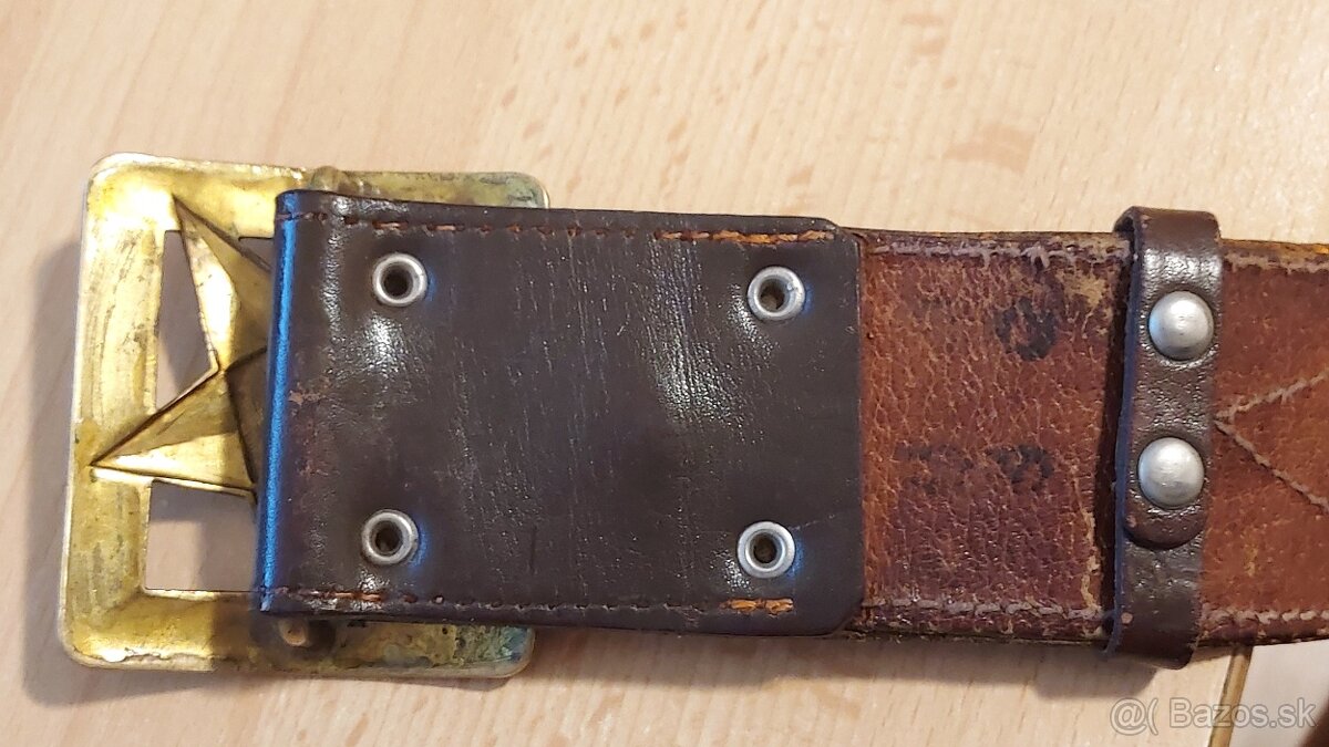 Opasok. Dôstojník. Armáda. ZSSR. Rusko. originál. koža. - 4