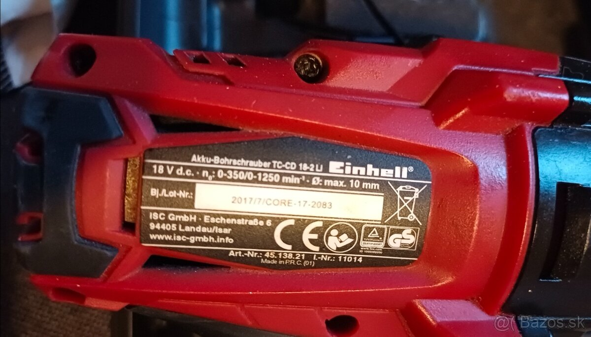 Einhell aku vrtacka TP-CD 18-2 Li (poskodeny motor) - 4