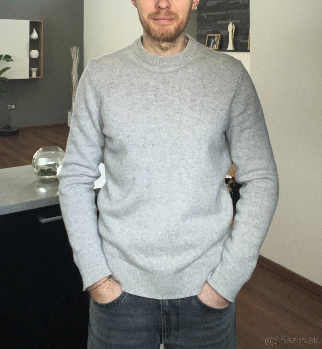 Pánsky sveter Massimo Dutti Wool Cashmere - 4