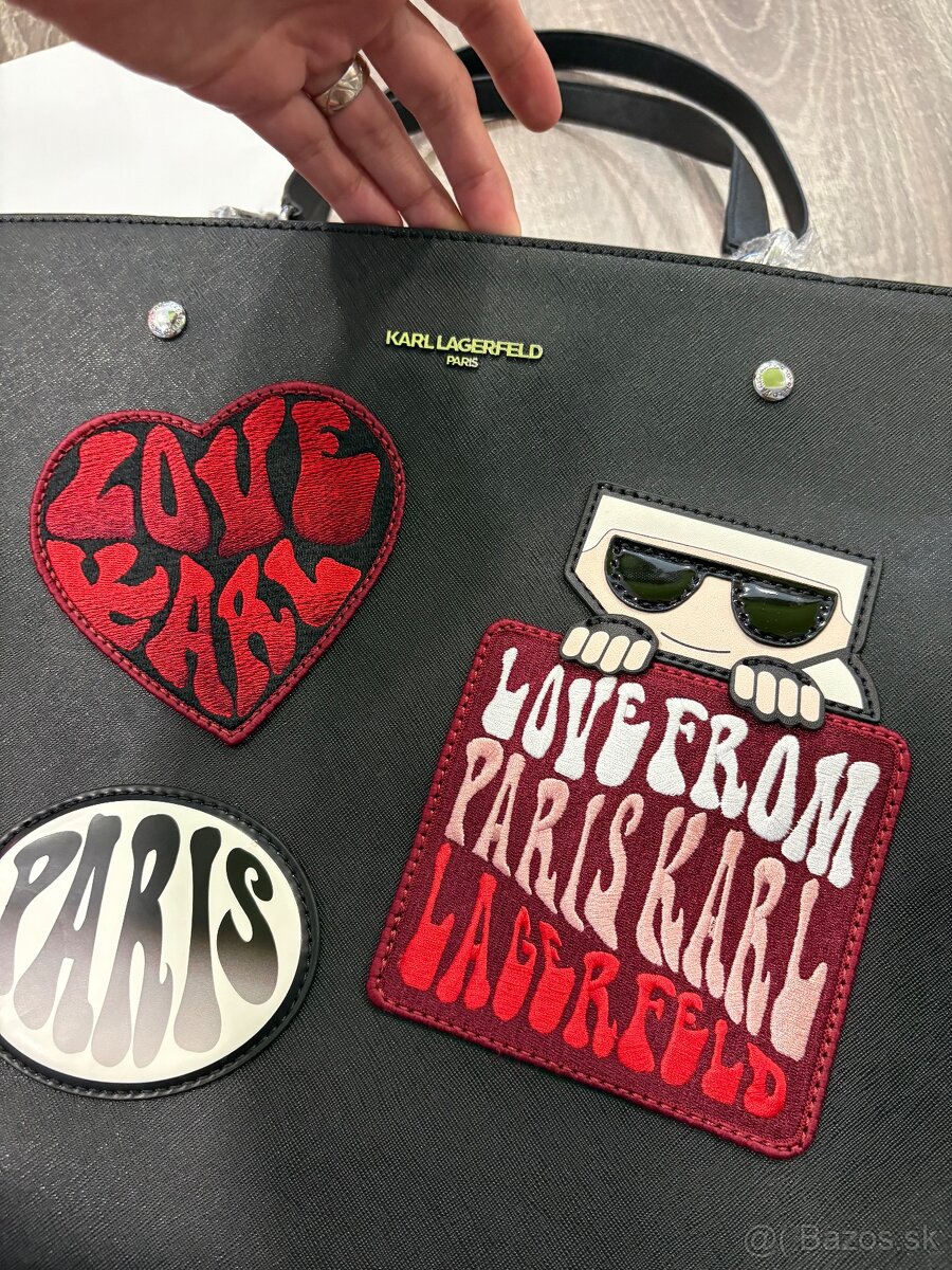 Karl Lagerfeld damska velka kožena kabelka - 4