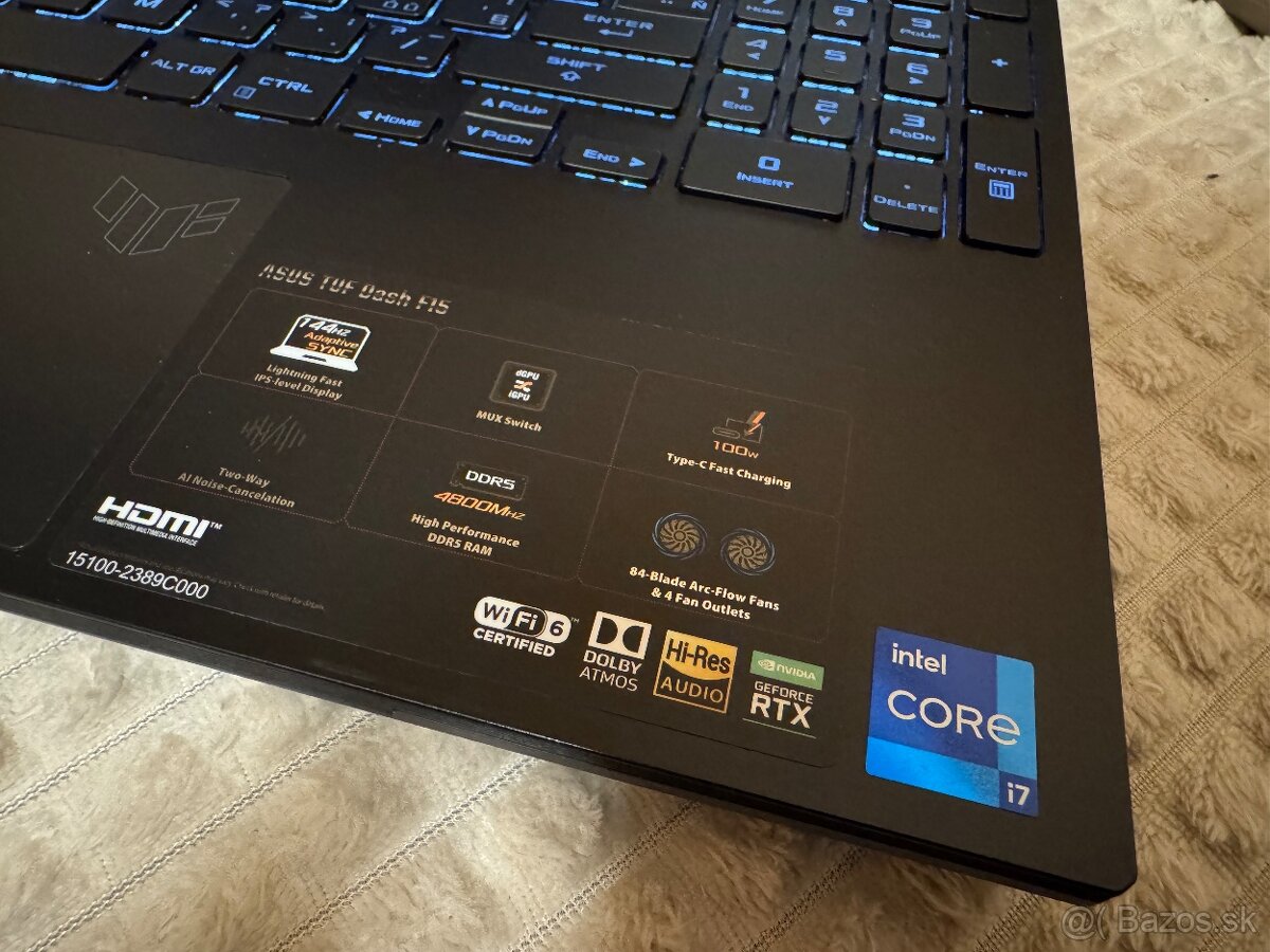 Herný notebook ASUS TUF RTX 3070 - 4