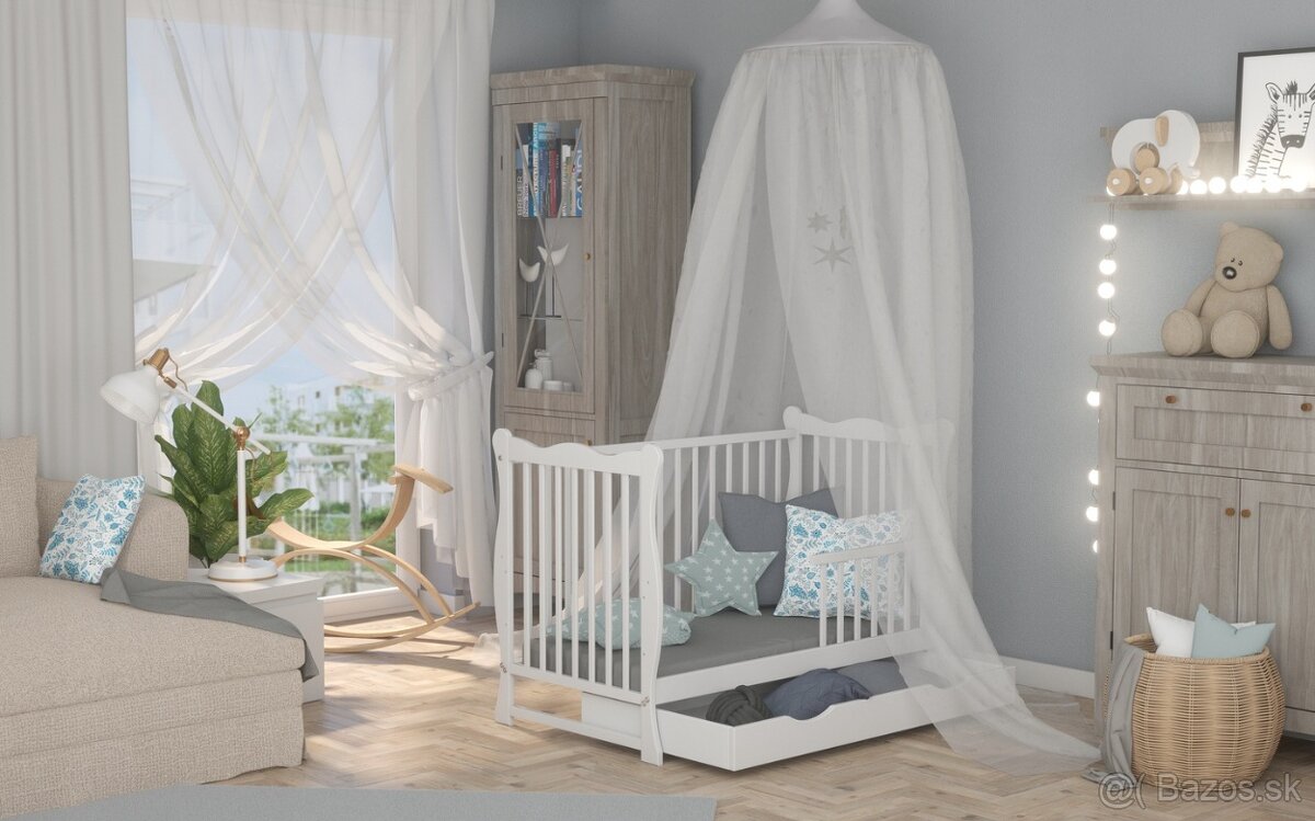 Detská postielka so šuflíkom 2v1 - 4