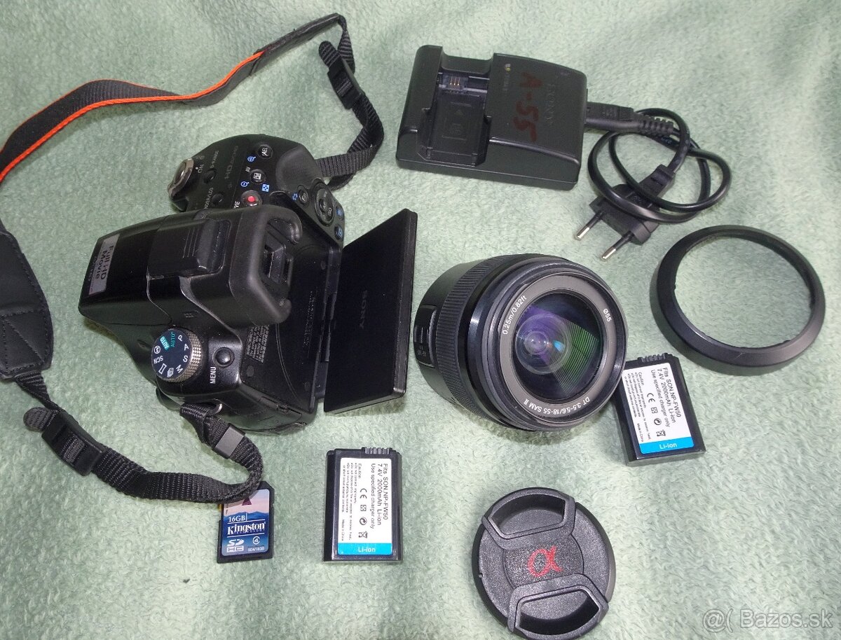 Predám jap. SONY SLT-A55V s objektívom, nabíjačkou, atď... - 4