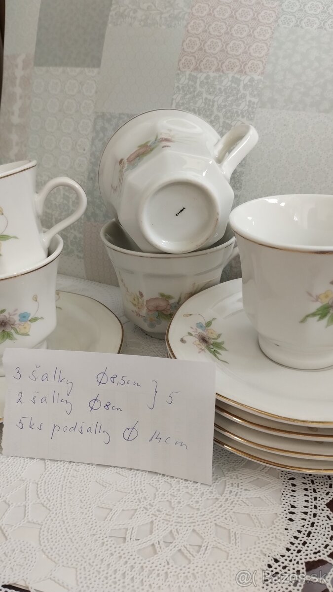 Porcelánové šálky 2 sady - 4