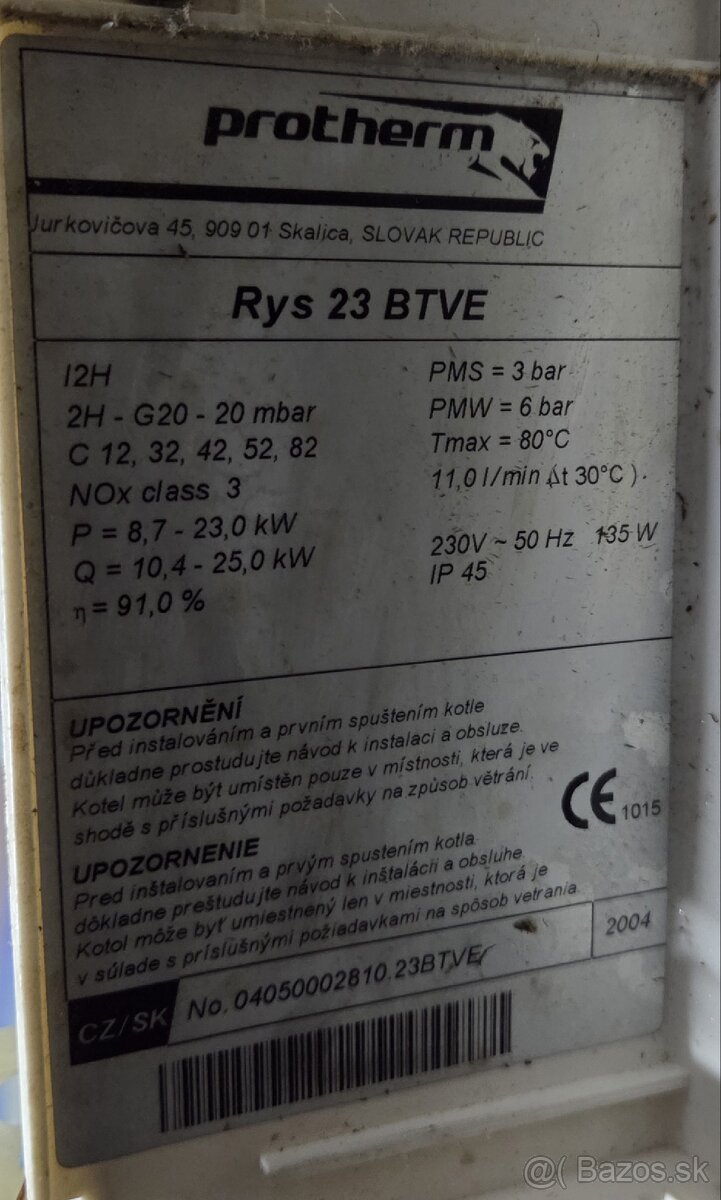 Protherm Rys 23 BTVE vymenik - 4