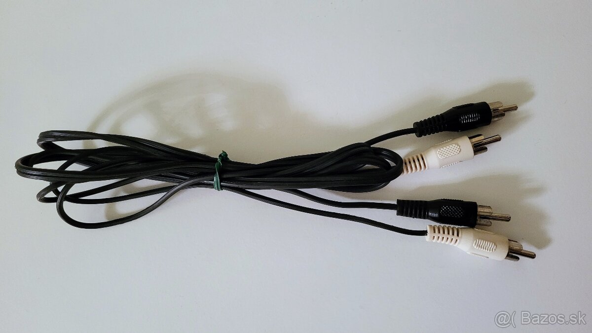 Kábel 2× RCA / 2× RCA, čierny, biely - 4