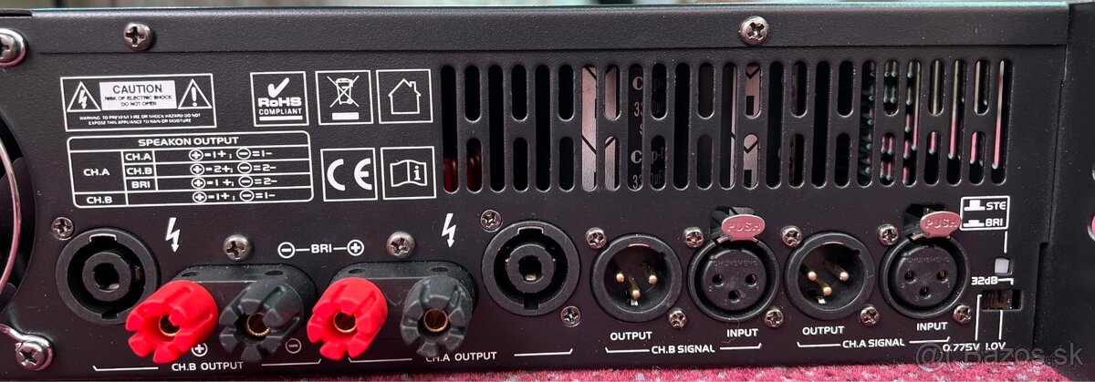 Digitalny zosilnovac DETON GT13, 2 x 2800W 4 ohm - 4