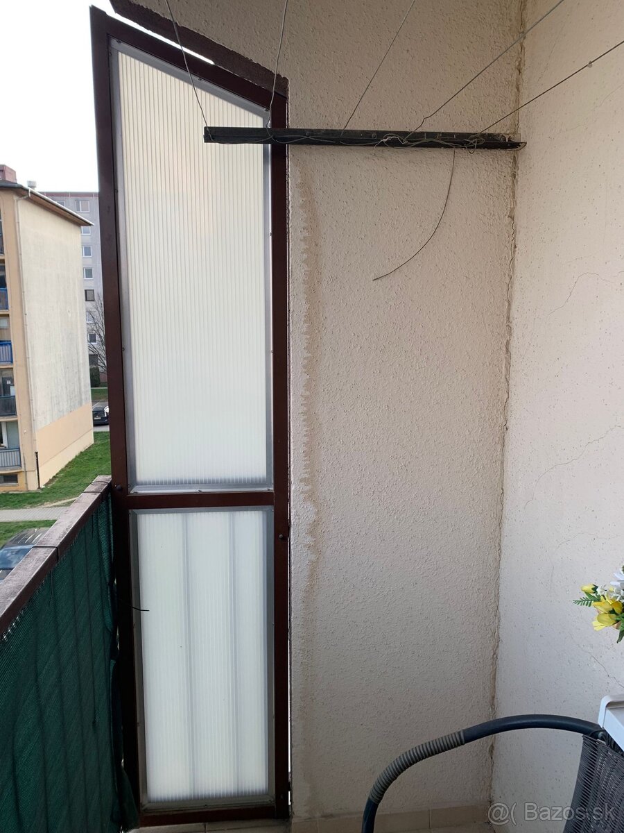 Strieska na balkon - kov + lexan - 4