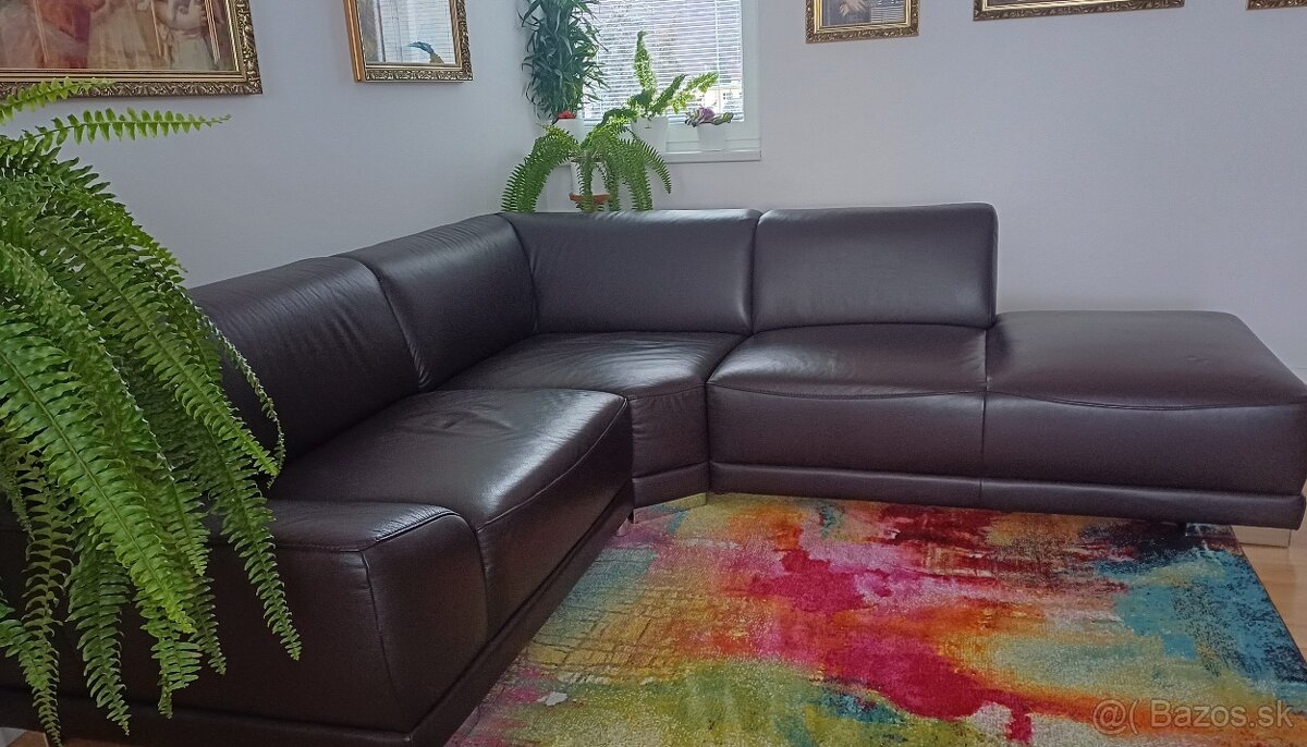 Predám rohovú koženú sedačku. - 4