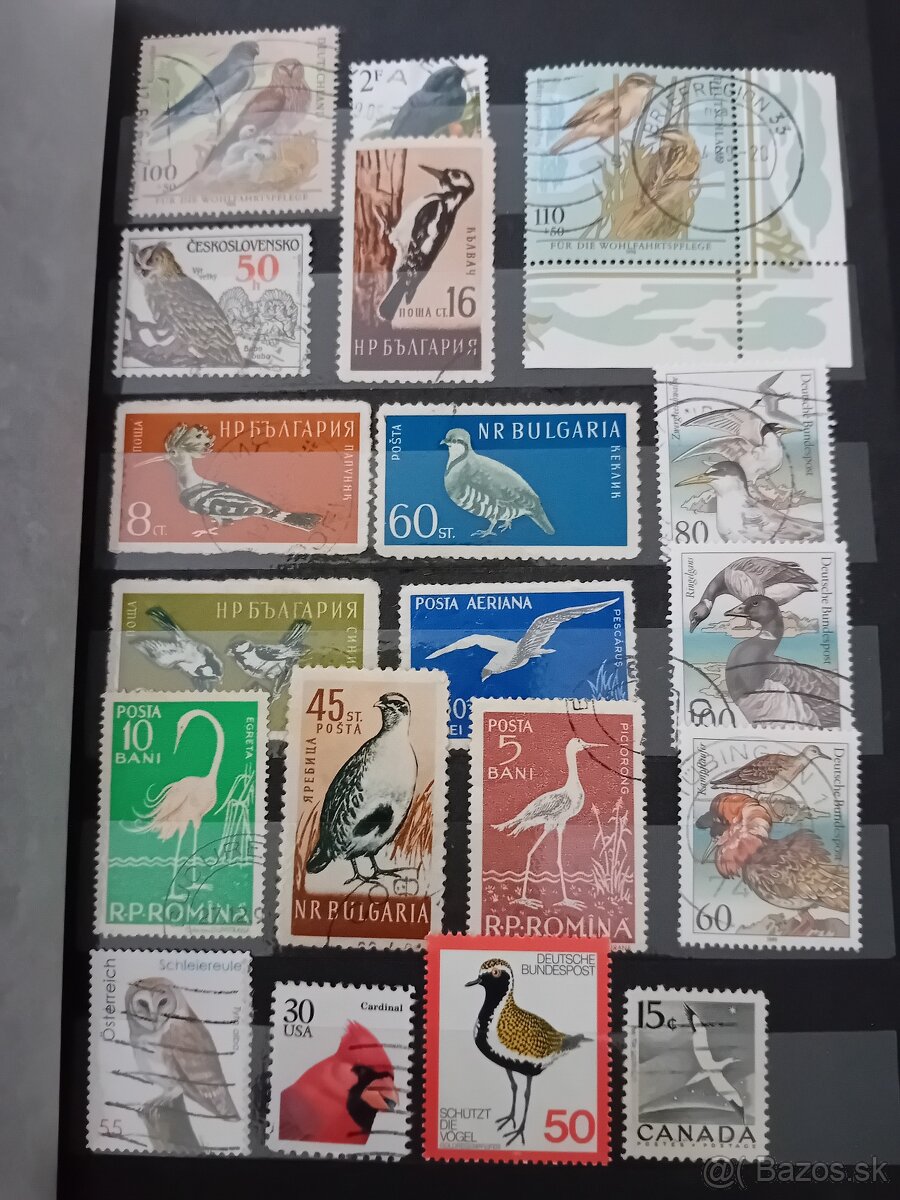 Známky v albume fauna - 4