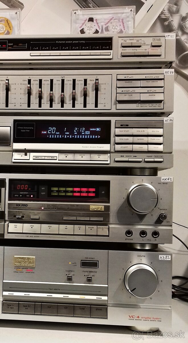Zostava TECHNICS tuner, equalizer, CD, deck, zosilnovac= A05 - 4