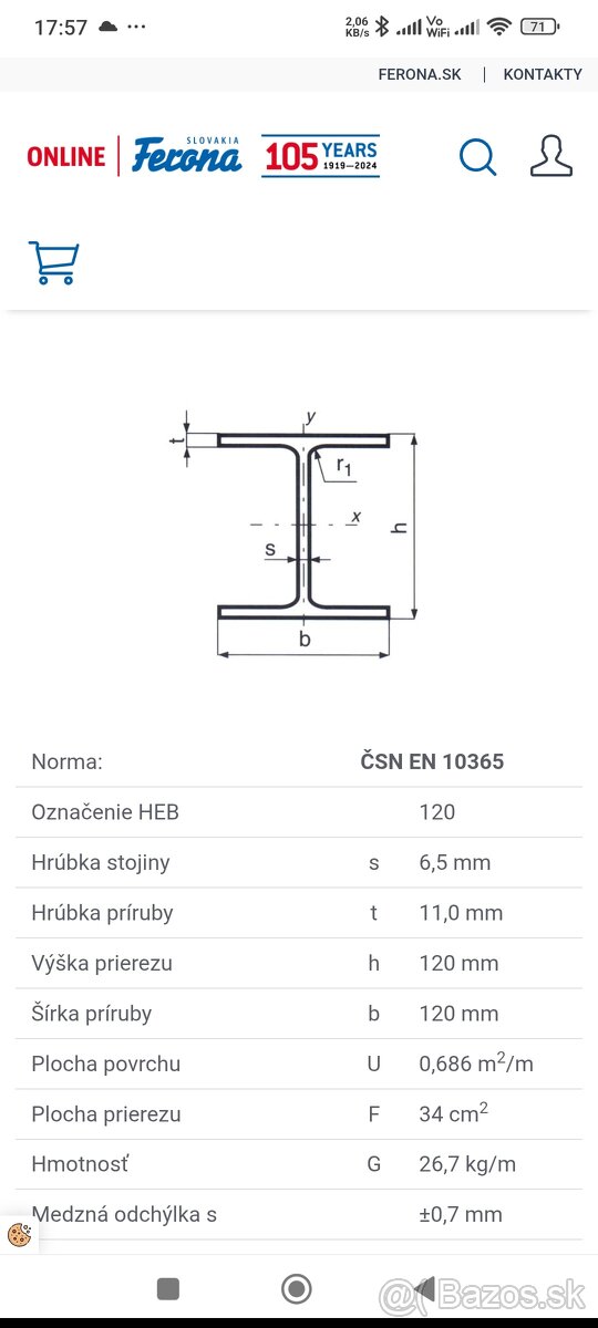 Profil HEB 120 - 4