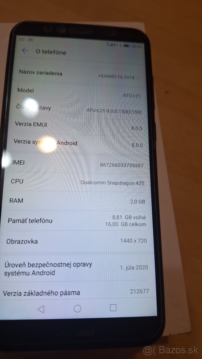 Huawei Y6 2018 2/16GB android 8 - 4