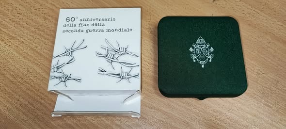 Vatikánska proof eurominca 5 Euro z roku 2005 - 60te výročie - 4