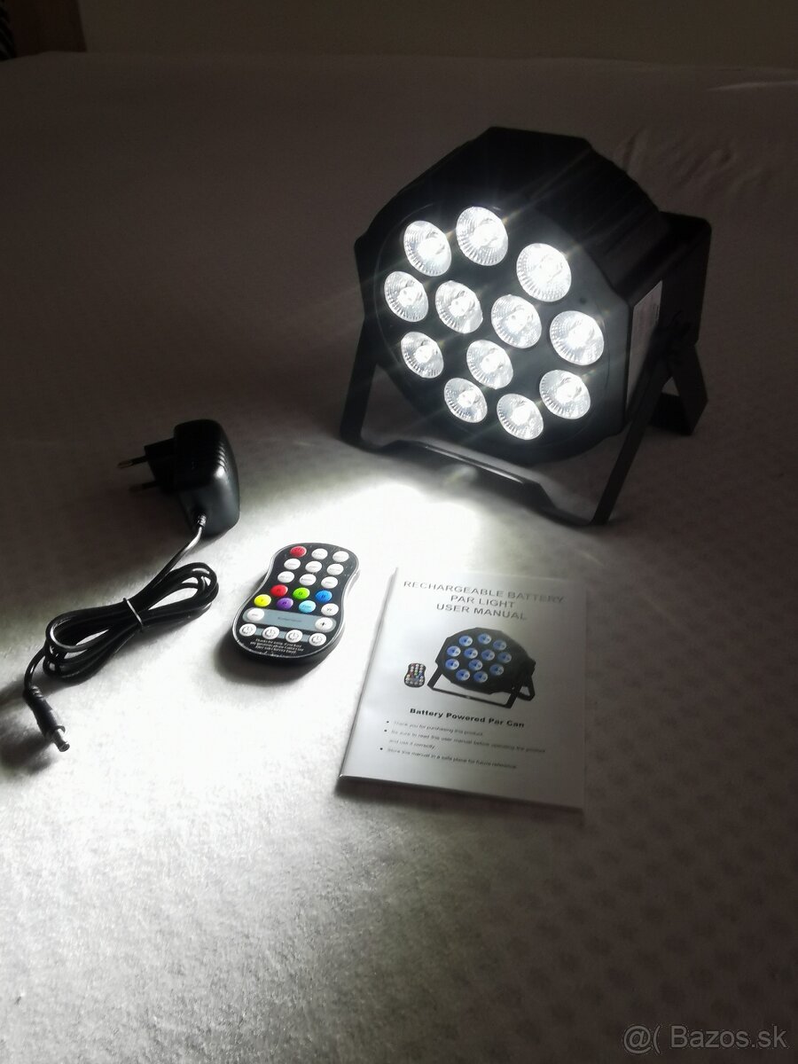 4ks Batériové akku led pary RGBW,diaľkové ov. +Taška - 4