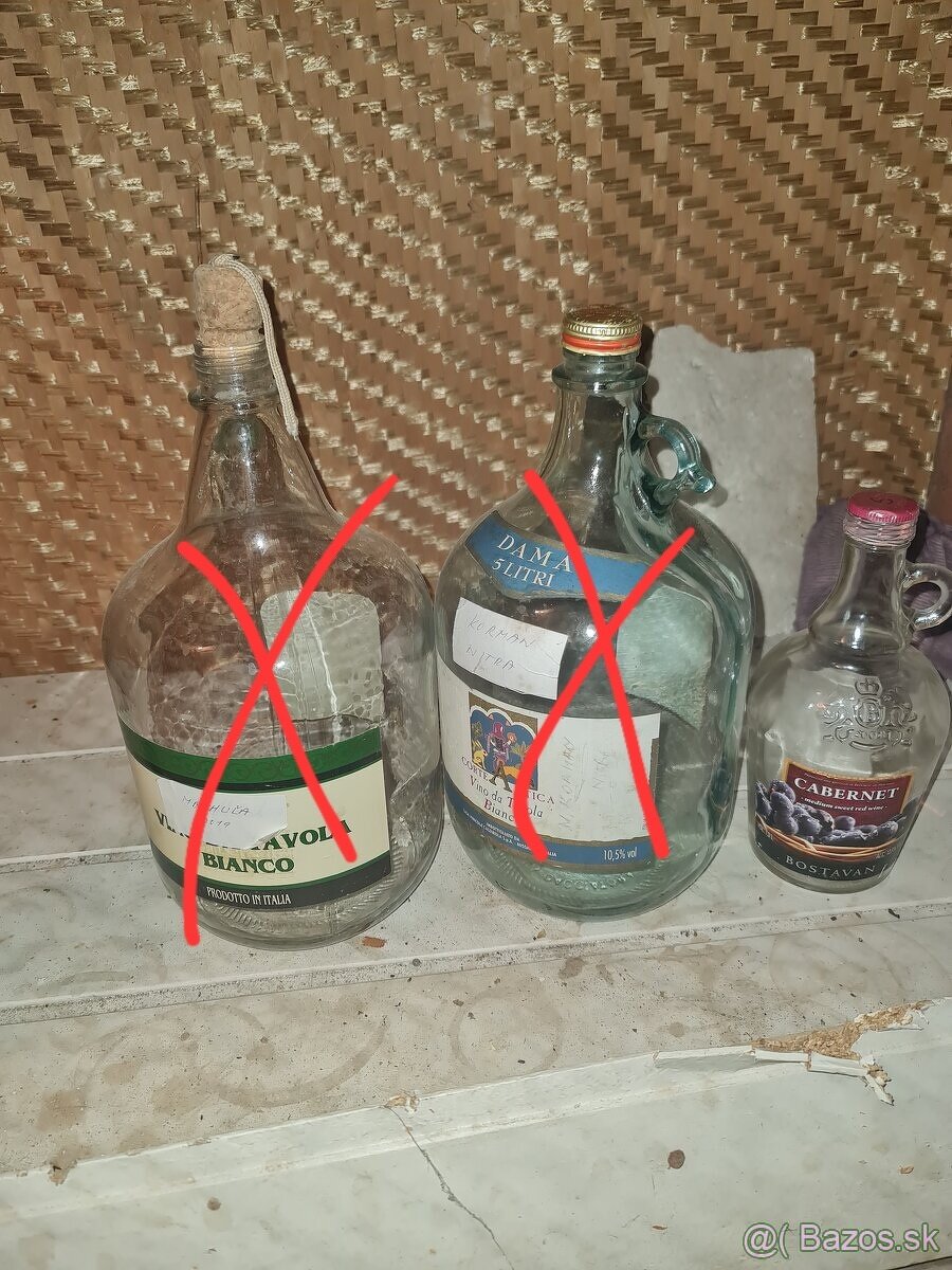 Sklenené fľaše a demižón - 4