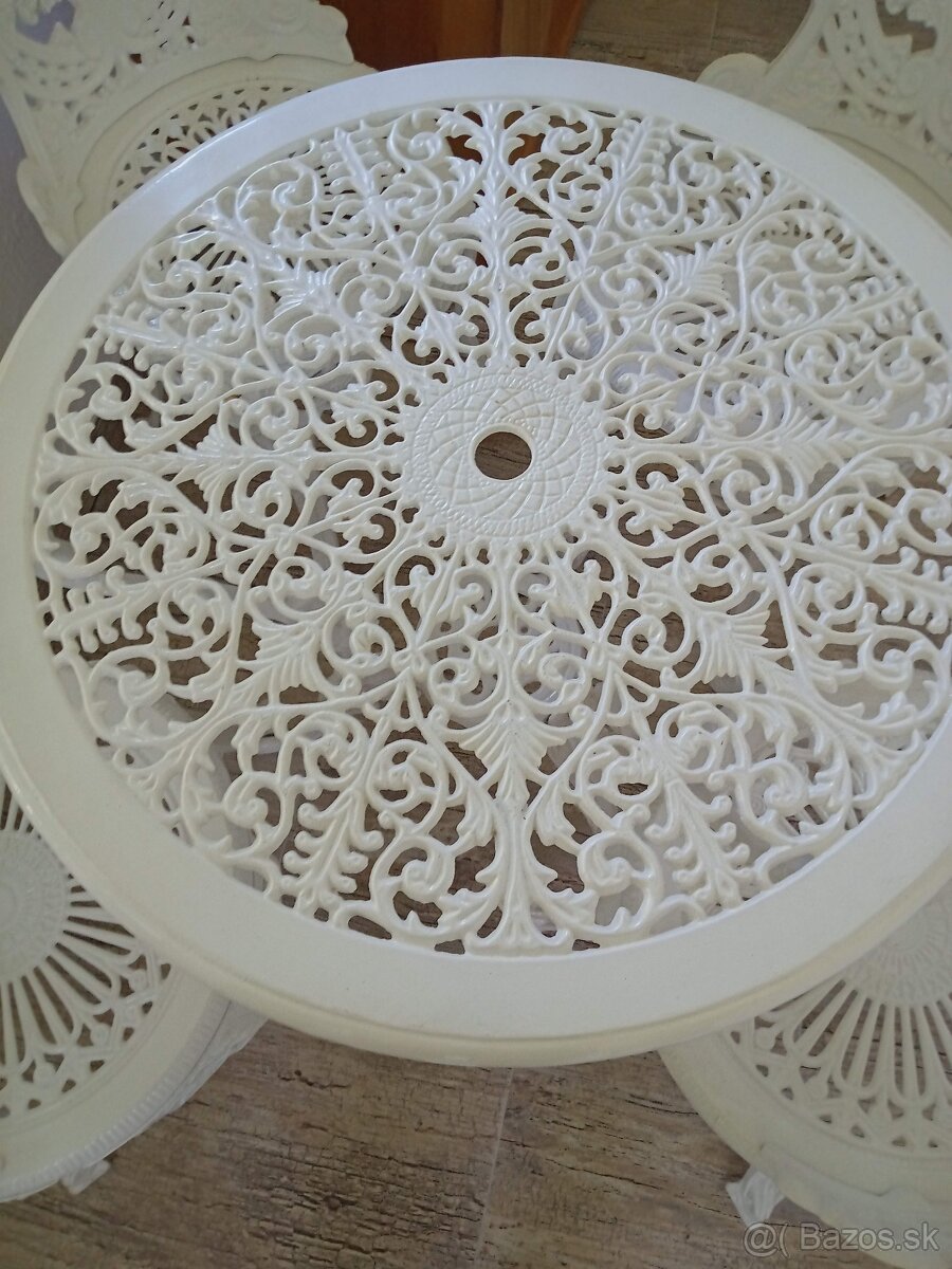 stol zahradny liatinovy okruhly - 4