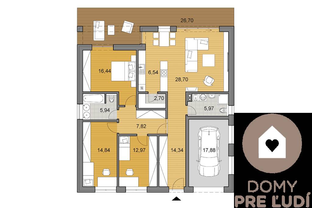 4-izbový rodinný dom s garážou v tichej lokalite Bernolákova - 4