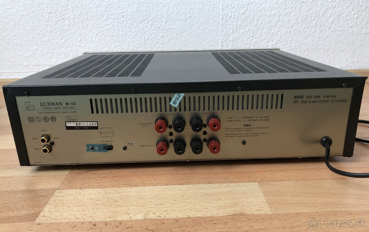 zostava Luxman M02 a C02 Japan - 4