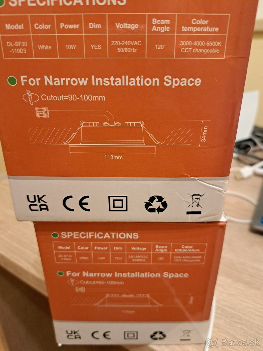 6ks ALUSSO LED lampy 10W IP44 - 4