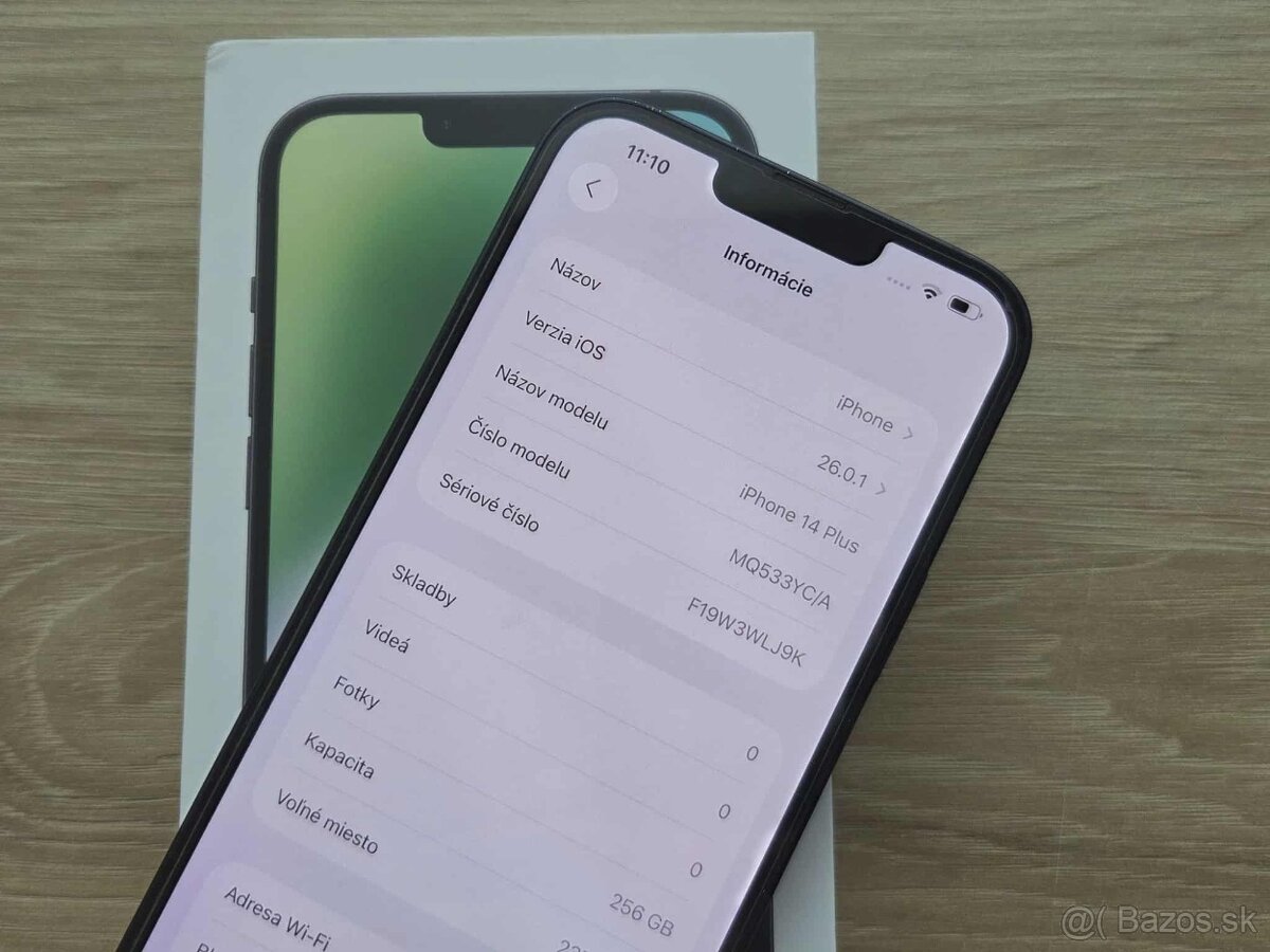 iPhone 14 Plus 256 GB čierny,top, zaruka do 4/2026 - 4