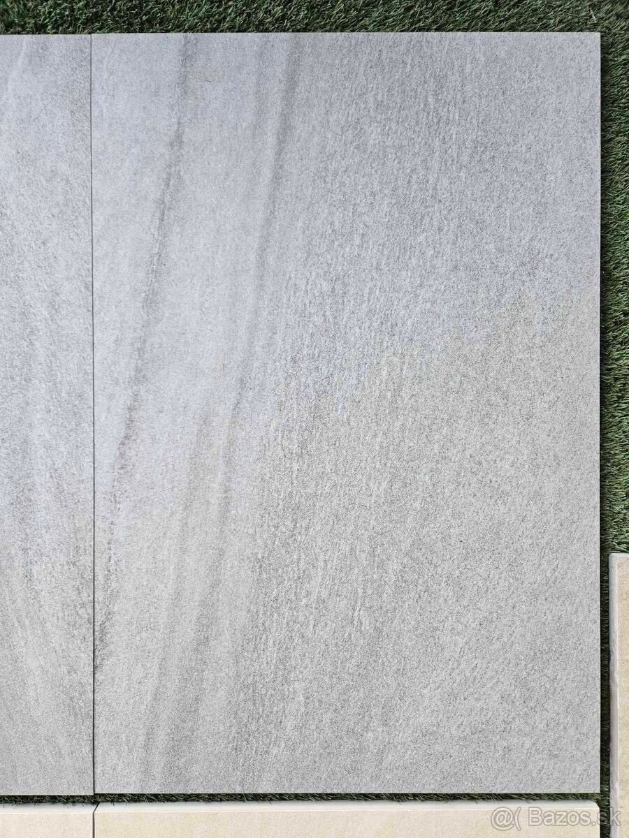 Dlažba veľkoformát 90x60, hrubka 2cm, vzhľad kameň sivá - 4