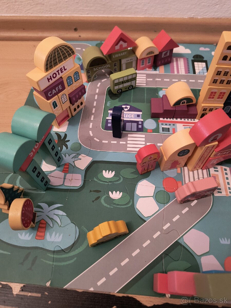 Drevené kocky- čísla+ mesto - 4