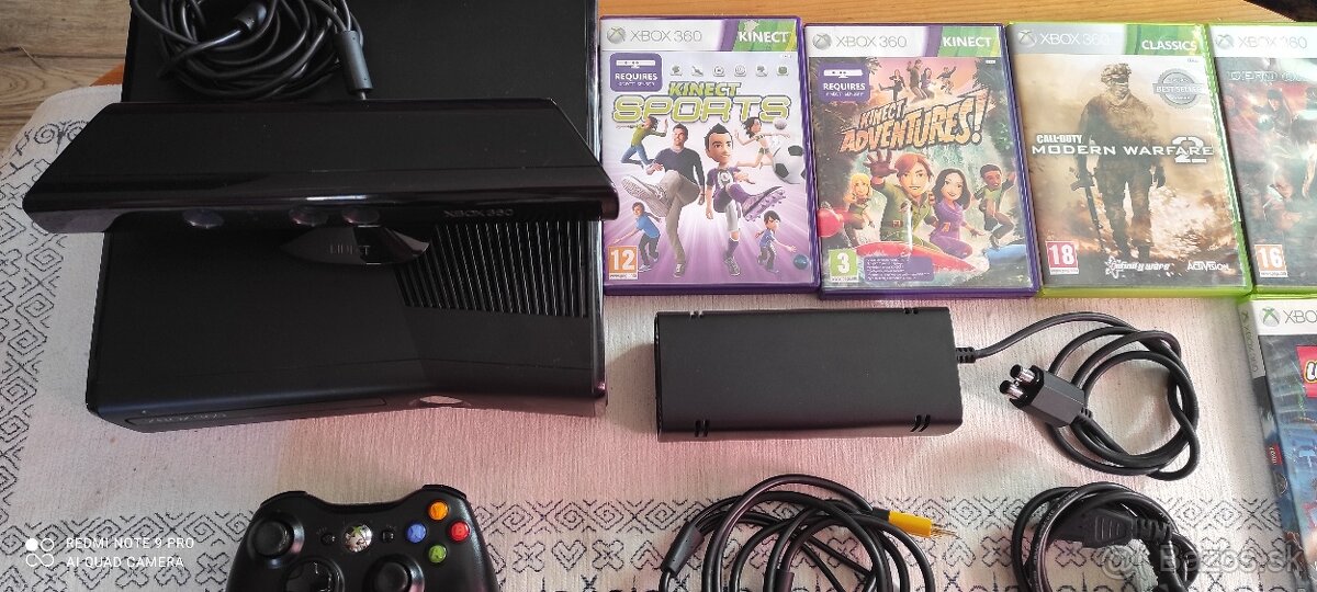 Xbox 360 slim+kinect+hry - 4