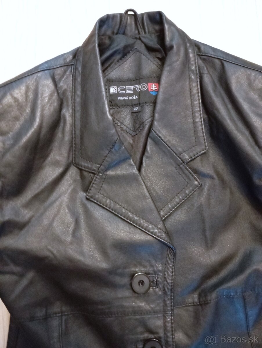 Dámsky kožený kabát 36/38 - 4